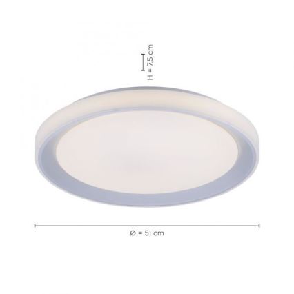 Leuchten Direkt 15110-21 - Стельовий LED RGB світильник з регулюванням яскравості LENI LOLASMART LED/40W/230V + дистанційне керування