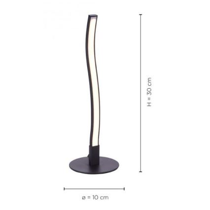 Leuchten Direkt 15128-18 - Настільна LED лампа WAWE LED/3W/230V чорний