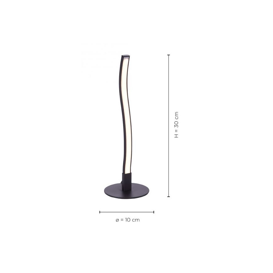 Leuchten Direkt 15128-18 - Настільна LED лампа WAWE LED/3W/230V чорний