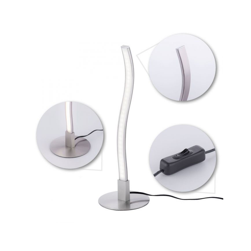 Leuchten Direkt 15128-55 - Светодиодный торшер WAWE LED/3W/230V матовый хром