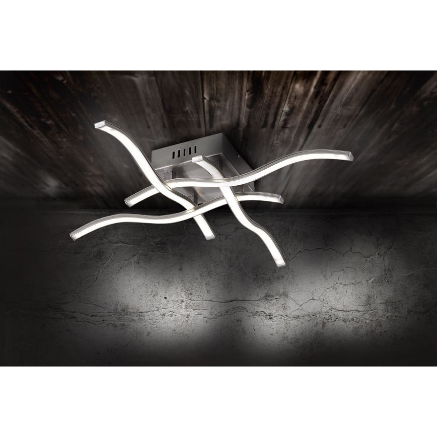 Leuchten Direkt 15131-55 - Светодиодная поверхностно-монтируемая люстра WAWE 4xLED/4,6W/230V матовый хром