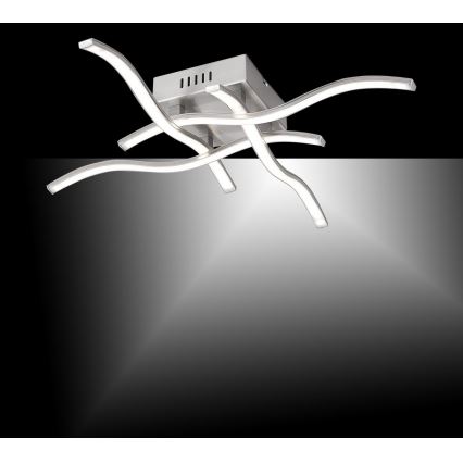 Leuchten Direkt 15131-55 - Светодиодная поверхностно-монтируемая люстра WAWE 4xLED/4,6W/230V матовый хром