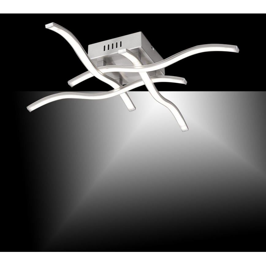 Leuchten Direkt 15131-55 - Светодиодная поверхностно-монтируемая люстра WAWE 4xLED/4,6W/230V матовый хром