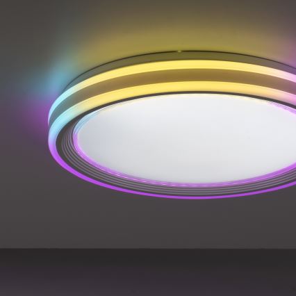 Leuchten Direkt 15154-16 - Светодиодный потолочный RGB-светильник с регулированием яркости EDGING LED/39W/230V + дистанционное управление