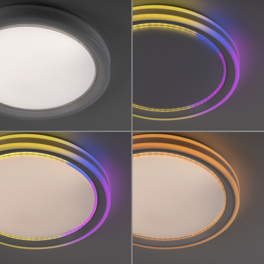 Leuchten Direkt 15154-16 - Светодиодный потолочный RGB-светильник с регулированием яркости EDGING LED/39W/230V + дистанционное управление