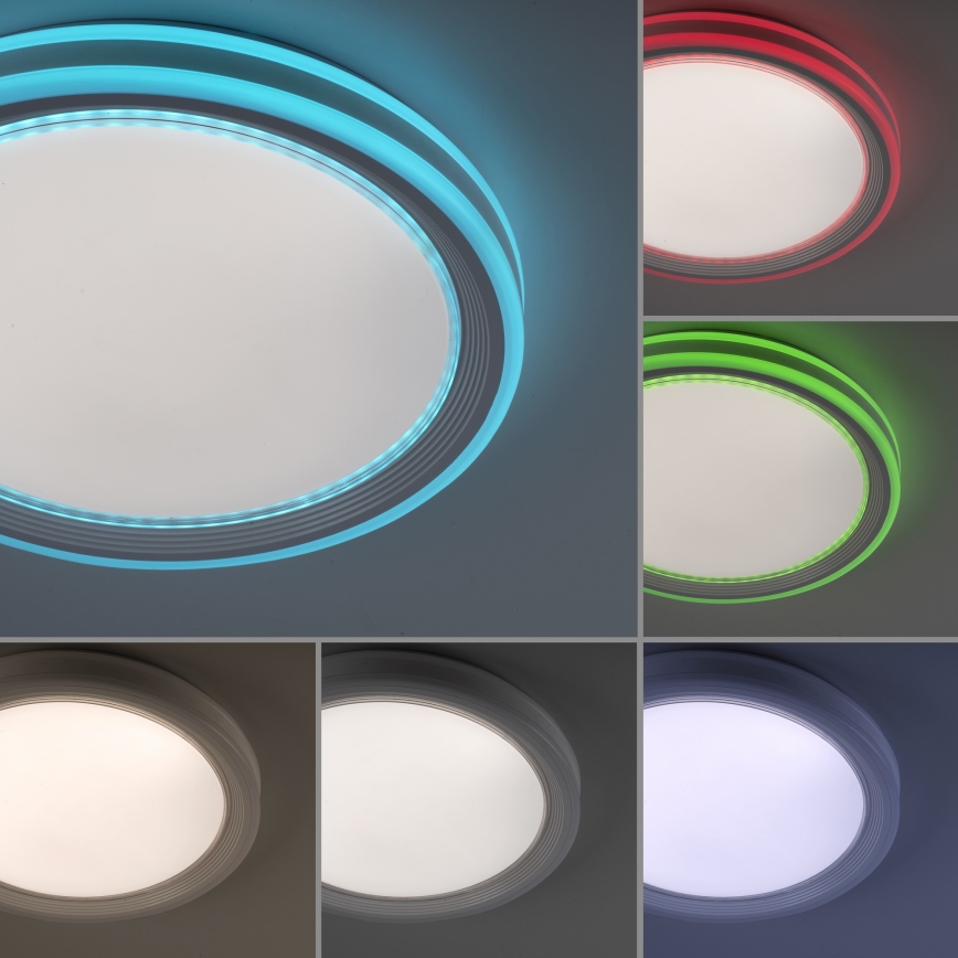 Leuchten Direkt 15154-16 - Светодиодный потолочный RGB-светильник с регулированием яркости EDGING LED/39W/230V + дистанционное управление