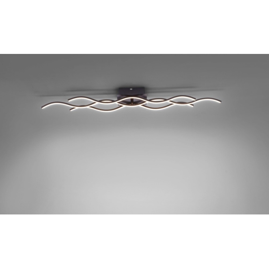 Leuchten Direkt 15166-18 - Светодиодная поверхностно-монтируемая люстра WAWE LED/28W/230V черная