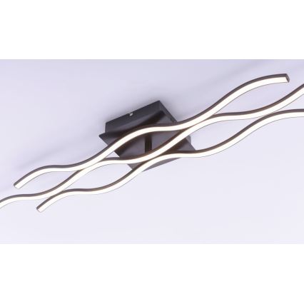 Leuchten Direkt 15166-18 - Светодиодная поверхностно-монтируемая люстра WAWE LED/28W/230V черная
