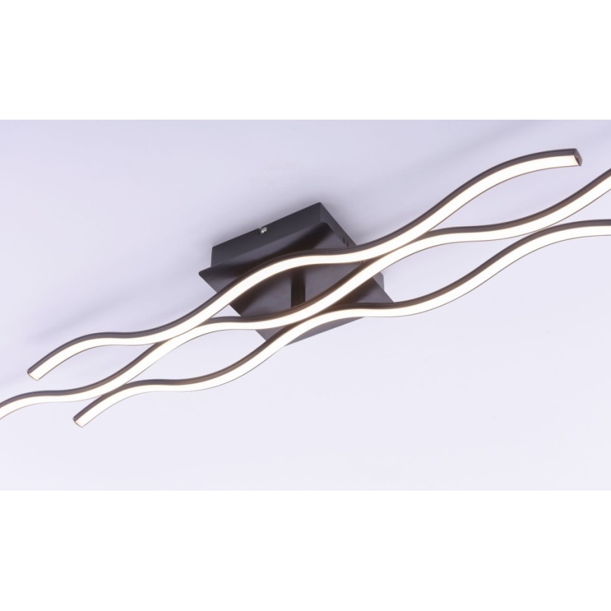 Leuchten Direkt 15166-18 - Светодиодная поверхностно-монтируемая люстра WAWE LED/28W/230V черная
