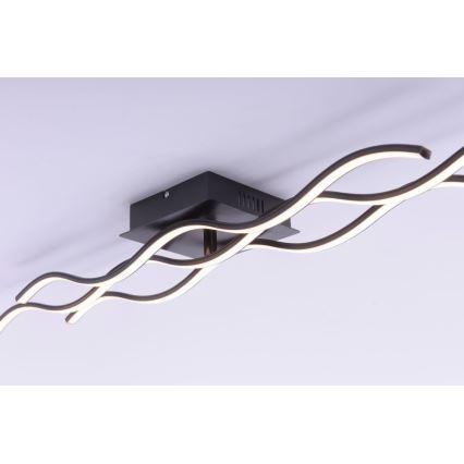 Leuchten Direkt 15166-18 - Светодиодная поверхностно-монтируемая люстра WAWE LED/28W/230V черная