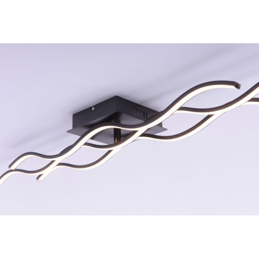 Leuchten Direkt 15166-18 - Светодиодная поверхностно-монтируемая люстра WAWE LED/28W/230V черная