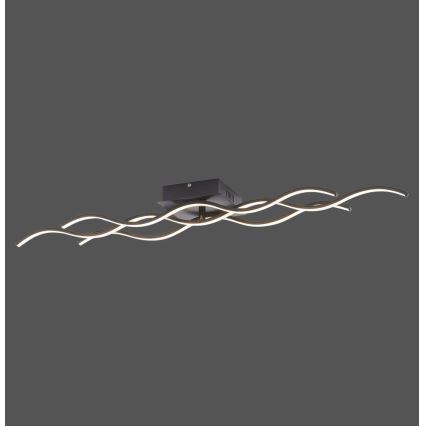 Leuchten Direkt 15166-18 - Светодиодная поверхностно-монтируемая люстра WAWE LED/28W/230V черная
