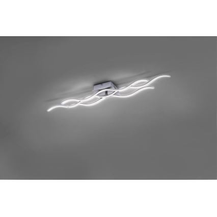 Leuchten Direkt 15166-55 - Пристельова LED люстра WAWE LED/28W/230V матовий хром