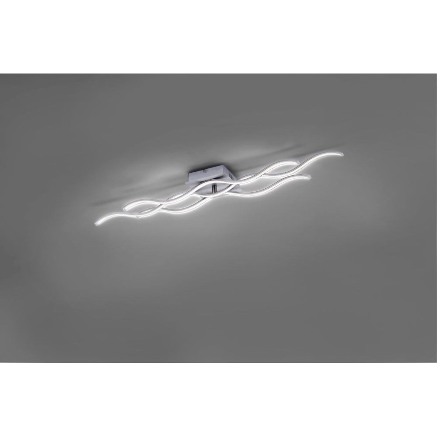 Leuchten Direkt 15166-55 - Пристельова LED люстра WAWE LED/28W/230V матовий хром