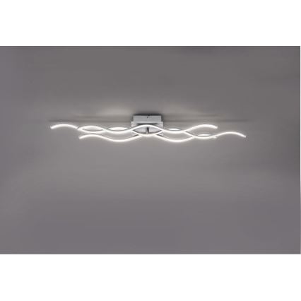 Leuchten Direkt 15166-55 - Пристельова LED люстра WAWE LED/28W/230V матовий хром