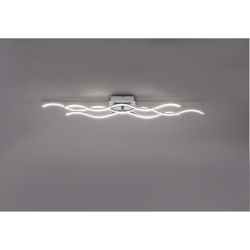 Leuchten Direkt 15166-55 - Пристельова LED люстра WAWE LED/28W/230V матовий хром