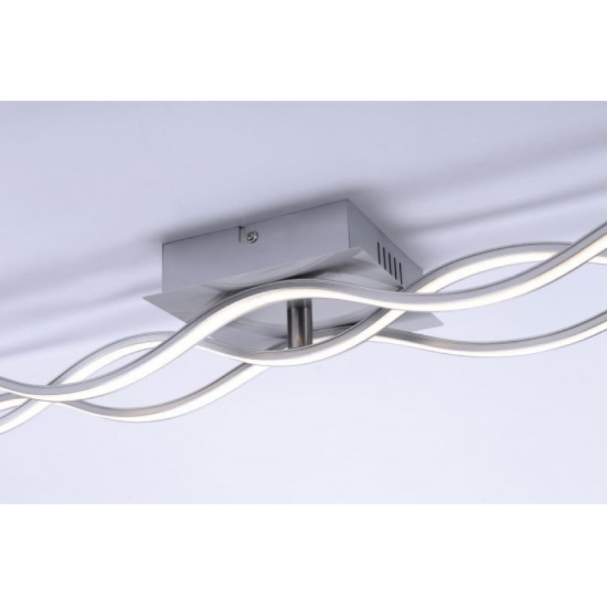 Leuchten Direkt 15166-55 - Пристельова LED люстра WAWE LED/28W/230V матовий хром
