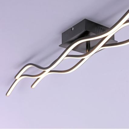 Leuchten Direkt 15167-18-LED Накладна люстра WAWE 2xLED/12,5W/230V+LED/17W чорна