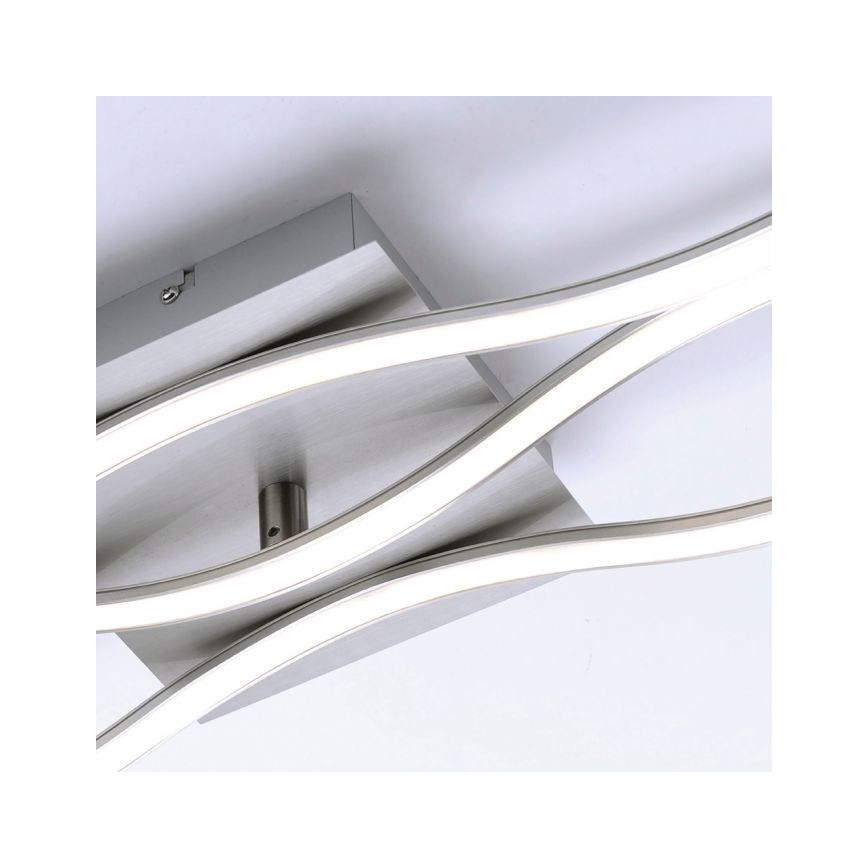Leuchten Direkt 15167-55 - Пристельова LED люстра WAWE 2xLED/12,5W/230V+1xLED/17W матовий хром
