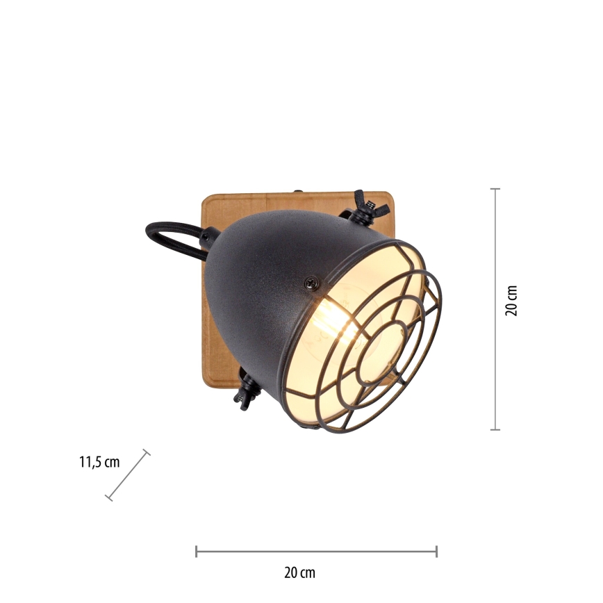 Leuchten Direkt 15171-18 - Настенный точечный светильник BEETLE 1xE14/10W/230V сосна