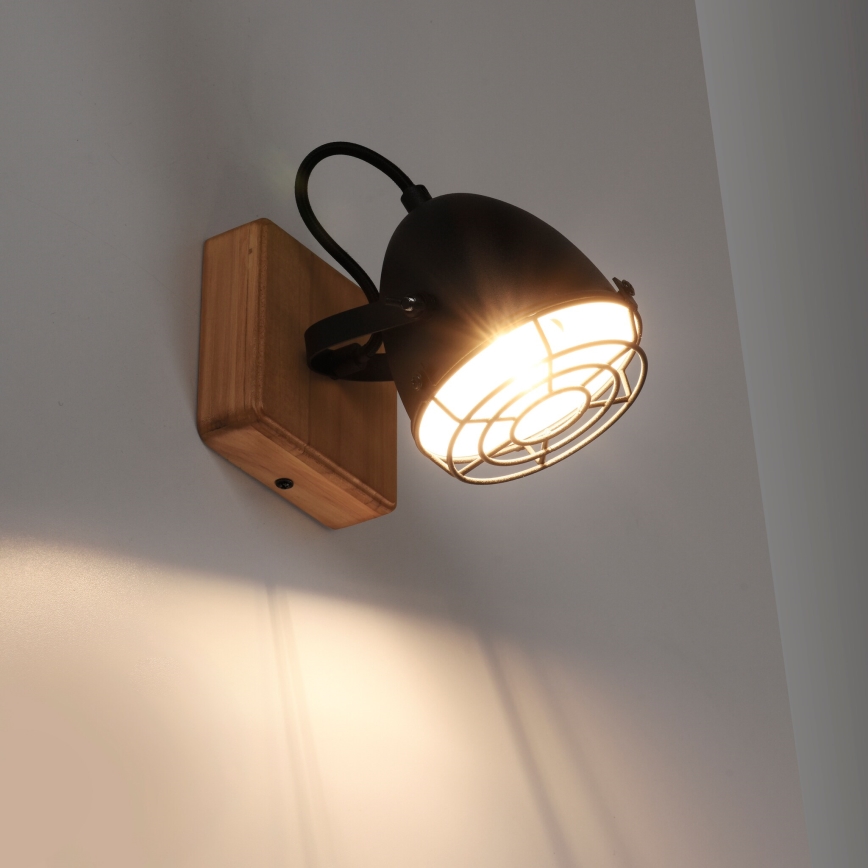 Leuchten Direkt 15171-18 - Настінний точковий світильник BEETLE 1xE14/10W/230V сосна