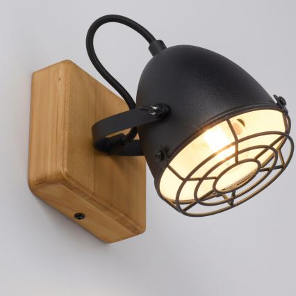 Leuchten Direkt 15171-18 - Настінний точковий світильник BEETLE 1xE14/10W/230V сосна