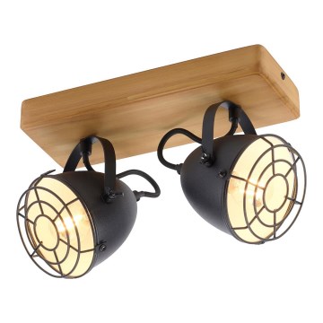 Leuchten Direkt 15172-18 - Вбудований світильник BEETLE 2xE14/10W/230V сосна