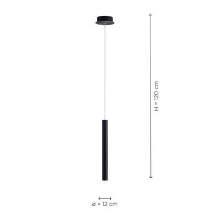 Leuchten Direkt 15202-18 - Підвісна LED люстра BRUNO LED/4,8W/230V чорний