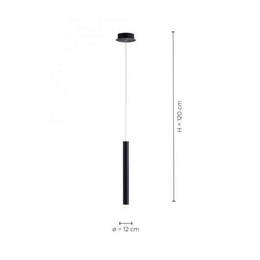 Leuchten Direkt 15202-18 - Підвісна LED люстра BRUNO LED/4,8W/230V чорний
