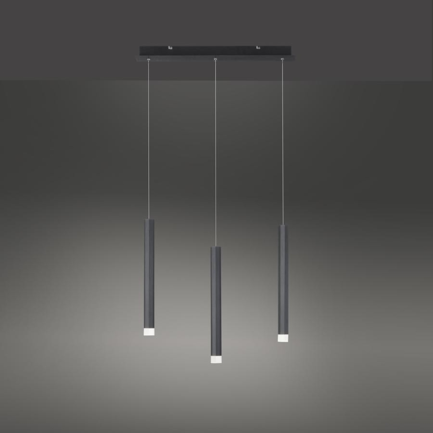 Leuchten Direkt 15203-18 - Підвісна LED люстра 3xLED/4,8W/230V чорний