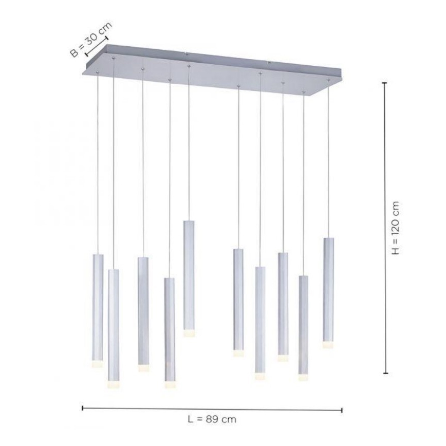Leuchten Direkt 15206-95 - Светодиодная люстра на тросе BRUNO 10xLED/4,8W/230V