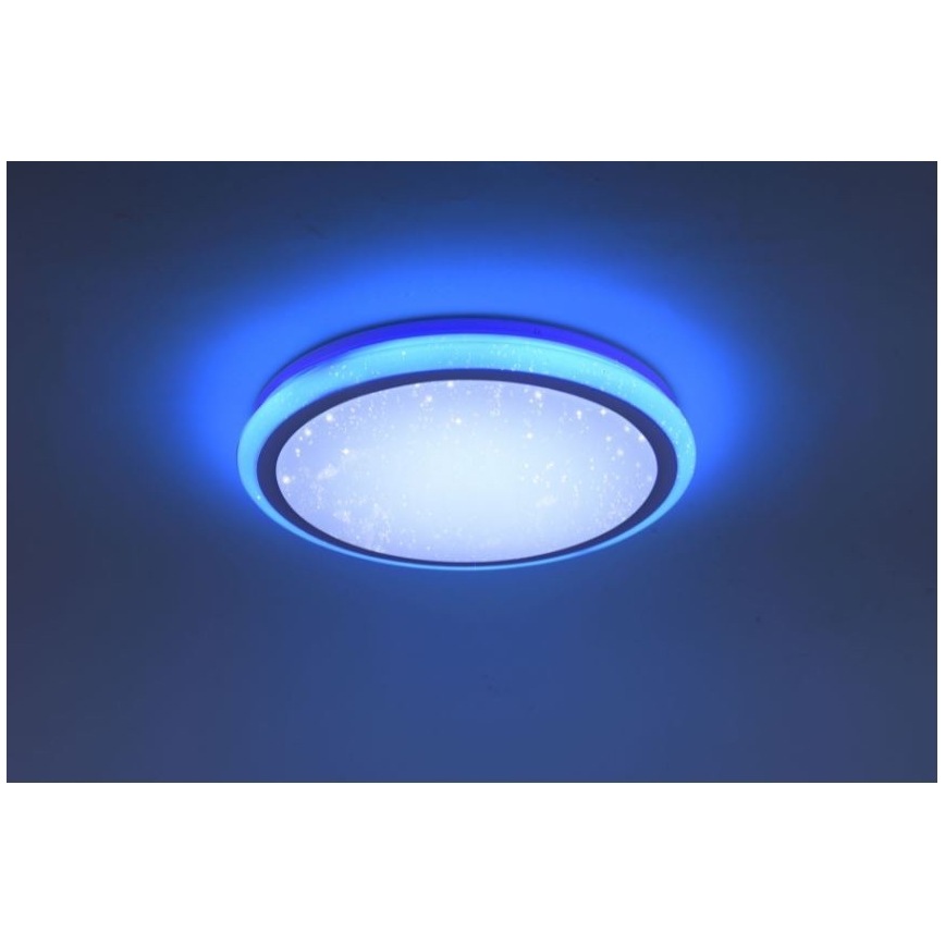 Leuchten Direkt 15220-16 - Стельовий LED RGB світильник з регулюванням яскравості LUISA LED/28W/230V + дистанційне керування