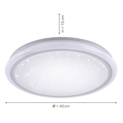 Leuchten Direkt 15220-16 - Стельовий LED RGB світильник з регулюванням яскравості LUISA LED/28W/230V + дистанційне керування