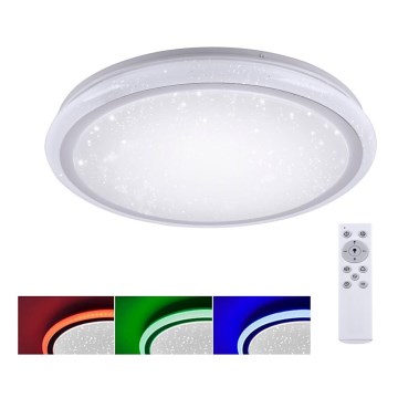 Leuchten Direkt 15220-16 - Стельовий LED RGB світильник з регулюванням яскравості LUISA LED/28W/230V + дистанційне керування