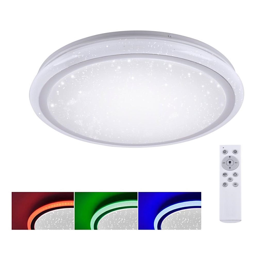 Leuchten Direkt 15220-16 - Стельовий LED RGB світильник з регулюванням яскравості LUISA LED/28W/230V + дистанційне керування
