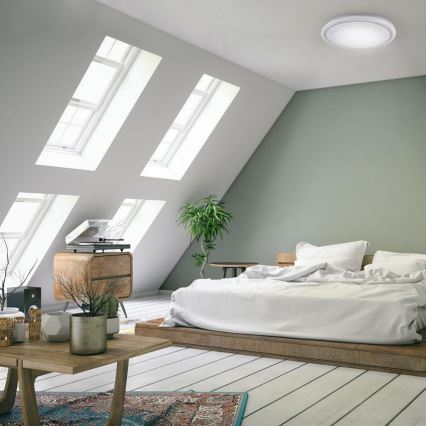 Leuchten Direkt 15230-16 - Стельовий LED RGB світильник з регулюванням яскравості LUISA LED/42W/230V 3000-6400K + дистанційне керування
