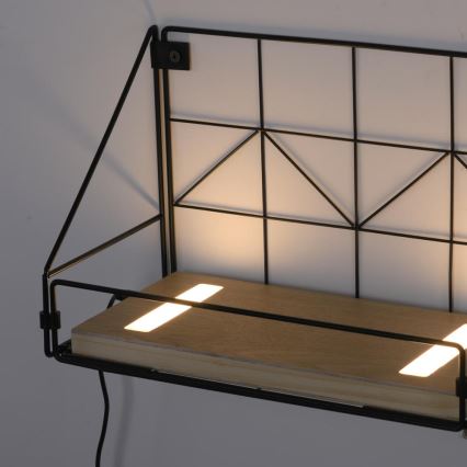 Leuchten Direkt 15276-18 - Police зі світлодіодною підсвіткою BOARD 2xLED/1,75W/230V 30 см евкаліпт