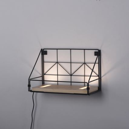 Leuchten Direkt 15276-18 - Полка со светодиодной подсветкой BOARD 2xLED/1,75W/230V 30 см эвкалипт