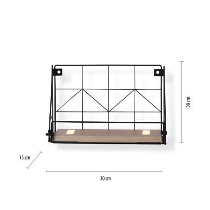 Leuchten Direkt 15276-18 - Полка со светодиодной подсветкой BOARD 2xLED/1,75W/230V 30 см эвкалипт