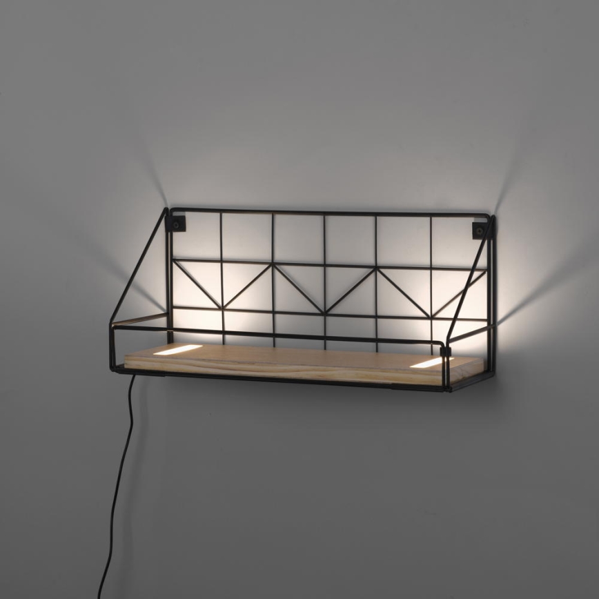 Leuchten Direkt 15277-18 - Полка со светодиодной подсветкой BOARD 2xLED/1,75W/230V 45 см эвкалипт