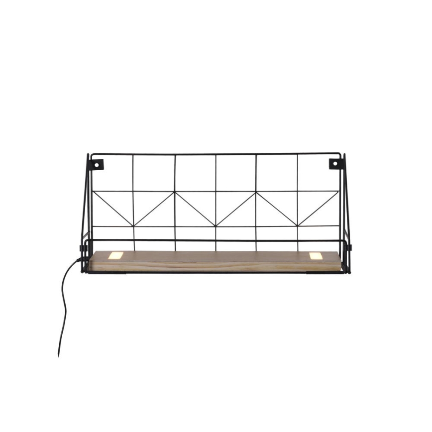 Leuchten Direkt 15277-18 - Полка со светодиодной подсветкой BOARD 2xLED/1,75W/230V 45 см эвкалипт