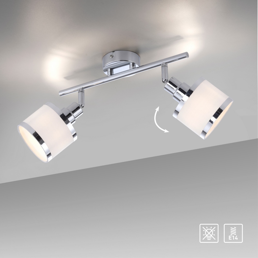 Leuchten Direkt 15372-17 - Точечный светильник ACCOR 2xE14/25W/230V