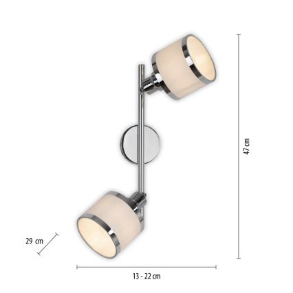 Leuchten Direkt 15372-17 - Точковий світильник ACCOR 2xE14/25W/230V