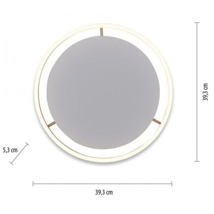 Leuchten Direkt 15391-60 - Стельовий LED світильник з регулюванням яскравості RITUS LED/20W/230V латунь