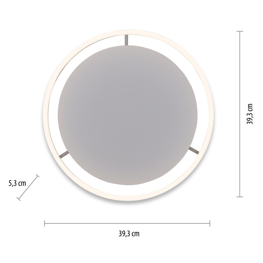 Leuchten Direkt 15391-95 - Світильник стельовий світлодіодний димований RITUS LED/20W/230V матовий хром