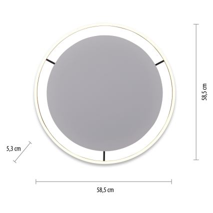 Leuchten Direkt 15392-13 - Стельовий LED світильник з регулюванням яскравості RITUS LED/30W/230V чорний