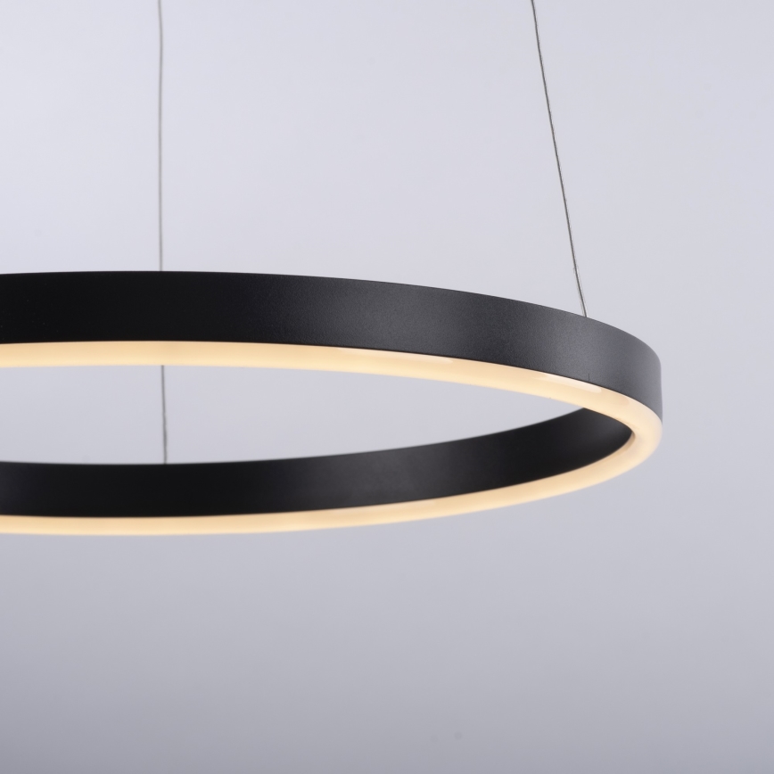 Leuchten Direkt 15393-13 - диммируемая светодиодная подвесная люстра на тросе RITUS LED/23,5W/230V черная