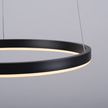 Leuchten Direkt 15393-13 - Светодиодная подвесная люстра с регулированием яркости RITUS LED/20W/230V черная