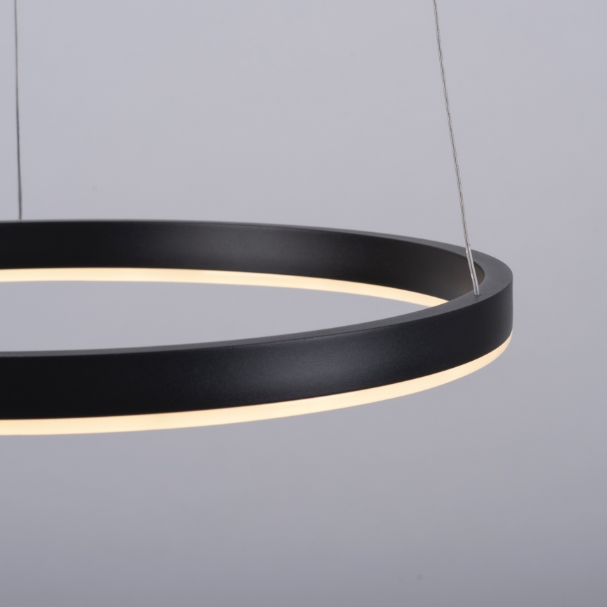Leuchten Direkt 15393-13 - Светодиодная подвесная люстра с регулированием яркости RITUS LED/20W/230V черная