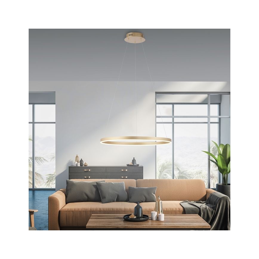 Leuchten Direkt 15394-60 - Підвісна LED люстра з регулюванням яскравості RITUS LED/30W/230V латунь